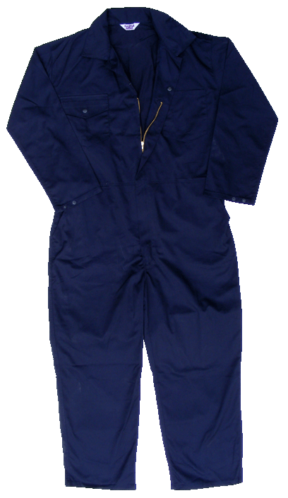 Youth Lined Navy Coveralls - Click Image to Close