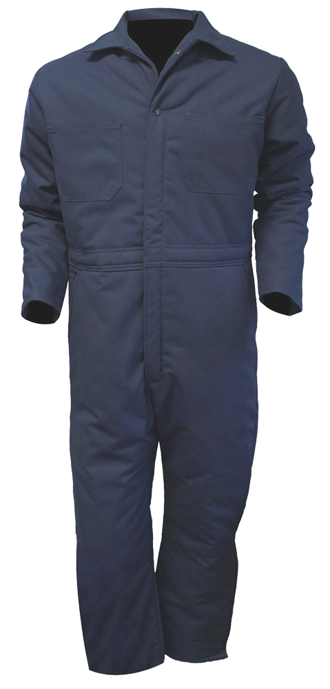 Lined Navy Coveralls - Click Image to Close