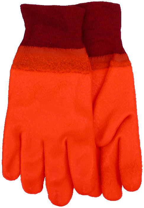 Orange PVC Knit Wrist