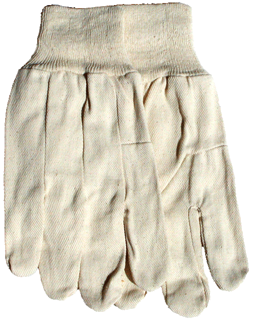 White Cotton Jersey Glove
