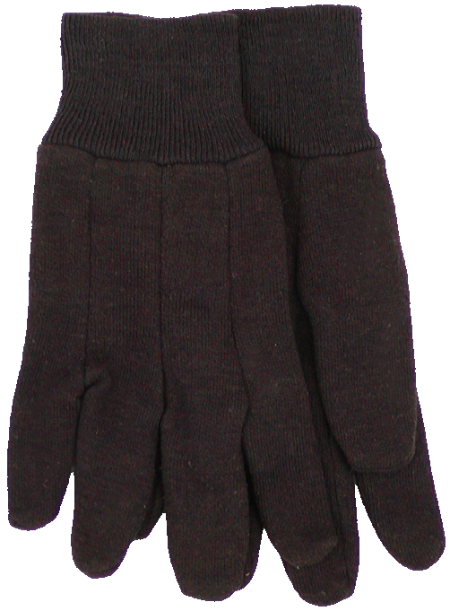Brown Cotton Jersey Glove