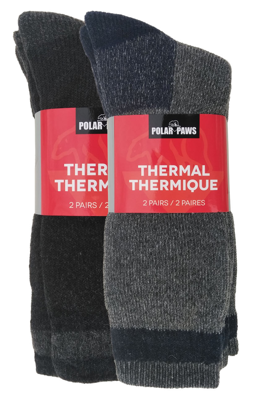 Polar Paws Mens Wool Thermal - Click Image to Close