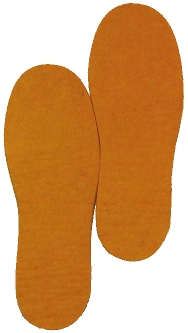 Yellow Wool Felt Insole - Click Image to Close